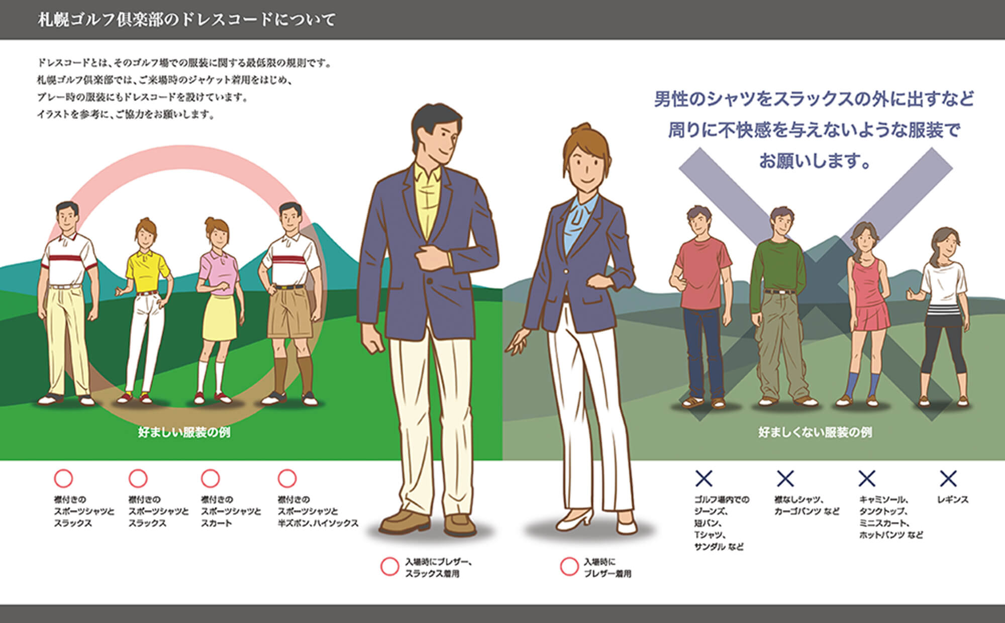 札幌ゴルフ倶楽部のドレスコードについて